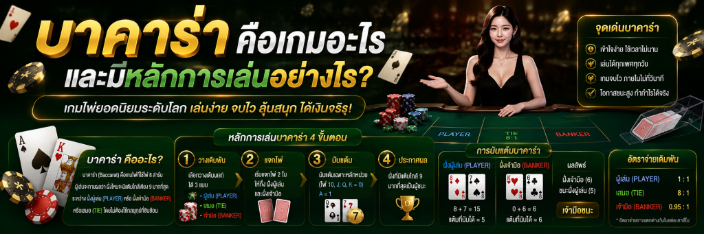 บาคาร่า คือเกมอะไร และมีหลักการเล่นอย่างไร?