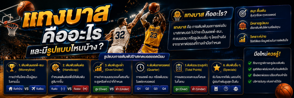 แทงบาส คืออะไร และมีรูปแบบไหนบ้าง?