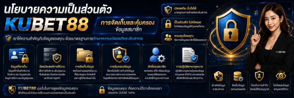 นโยบายความเป็นส่วนตัว KUBET88 การจัดเก็บและคุ้มครองข้อมูลสมาชิก