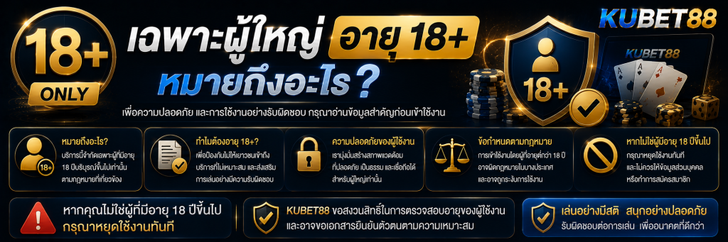 เฉพาะผู้ใหญ่ อายุ 18+ หมายถึงอะไร?